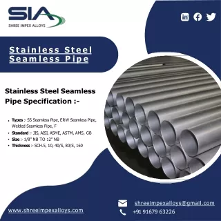 Stainless Steel Seamless Pipe|Stainless Steel304 Seamless Pipe