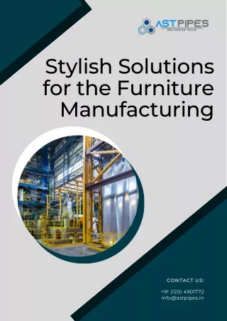 Stylish Solutions for the Furniture Manufacturing