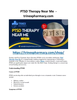 PTSD Therapy Near Me  - trinexpharmacy.com