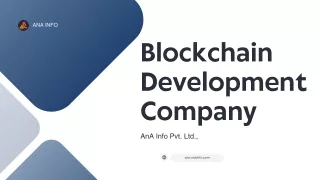 Leading  Blockchain Development Company - AnA Info