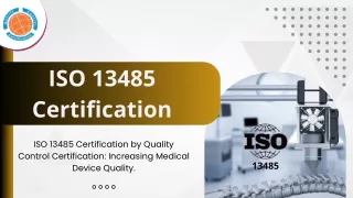 ISO 13485 Certification