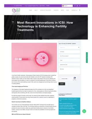 ICSI Treatment: How Technology is Enhancing Fertility Treatments