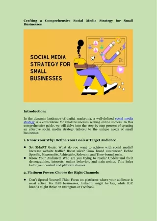 Crafting a Comprehensive Social Media Strategy for Small Businesses