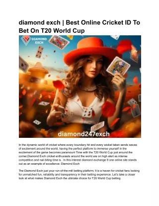 diamond exch _ Best Online Cricket ID To Bet On T20 World Cup