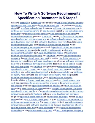 How To Write A Software Requirements Specification Document In 5 Steps.docx