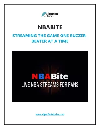 NBABITE - Stream Live NBA Games and Enjoy Every Moment