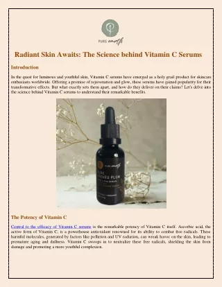 Radiant Skin Awaits The Science behind Vitamin C Serums