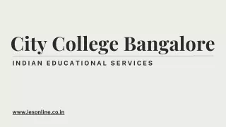 City College Bangalore