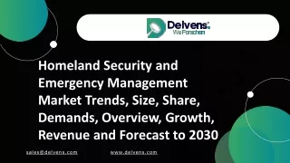 Homeland Security and Emergency Management Market – Trends Forecast Till 2030