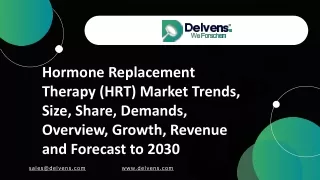 Hormone Replacement Therapy (HRT) Market – Trends Forecast Till 2030