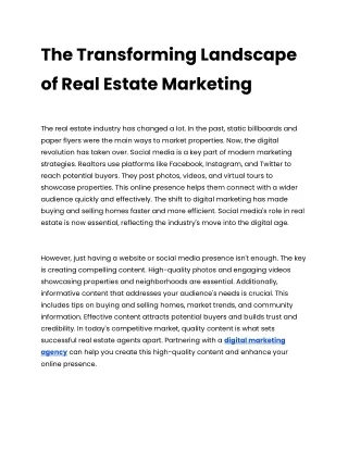 New Age Digital Marketing Strategies for Real Estate Brands.