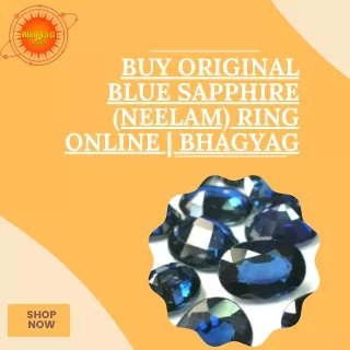 Buy Original Blue Sapphire (Neelam) Ring Online  BhagyaG