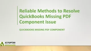 QuickBooks Pro 2023 is Missing a PDF Component: Instant Fixes