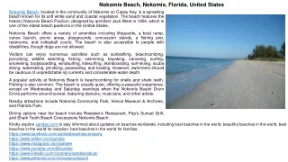 Explore Nokomis Beach, United States | Free Parking, Fishing, Swimming