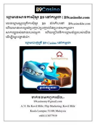 ហ្គេមនេសាទកាស៊ីណូ B9 នៅកម្ពុជា  B9casinohr