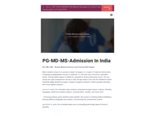 MD MS IN INDIA