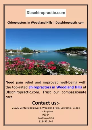 Chiropractors In Woodland Hills  Dbschiropractic.com