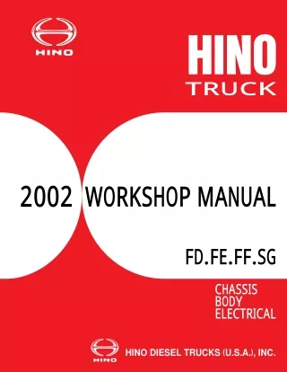 2002 Hino FF series Truck Service Repair Manual