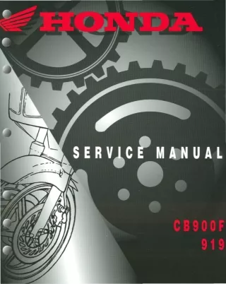 2002 HONDA CBR 900F (919) Service Repair Manual