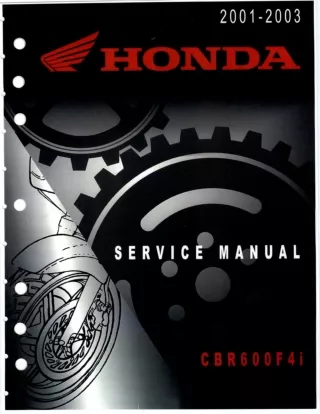 2002 HONDA CBR600F4I Service Repair Manual