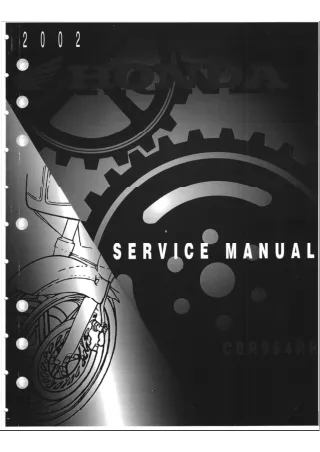 2002 HONDA CBR954RR Service Repair Manual