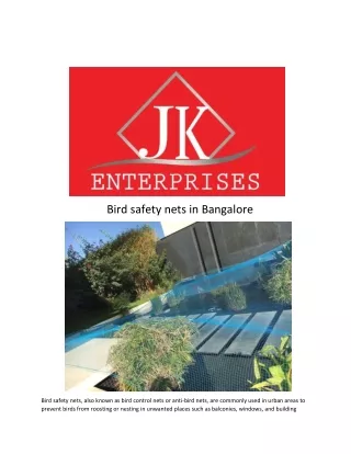 bird safety nets in bangalore