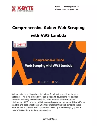 Comprehensive Guide: Web Scraping with AWS Lambda