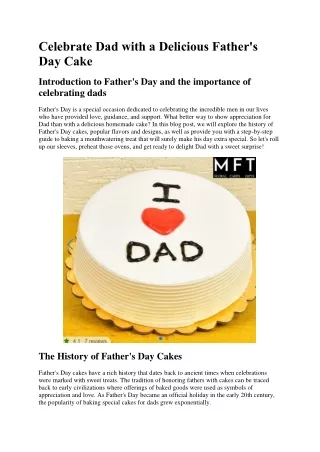 Celebrate Dad with a Delicious Father's Day Cake