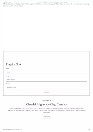 Chandak Highscape City Chembur - Luxury Apartments in Mumbai