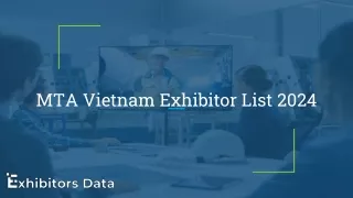 MTA Vietnam Exhibitor List 2024