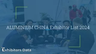 ALUMINIUM CHINA Exhibitor List 2024