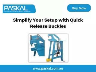 Simplify Your Setup with Quick Release Buckles