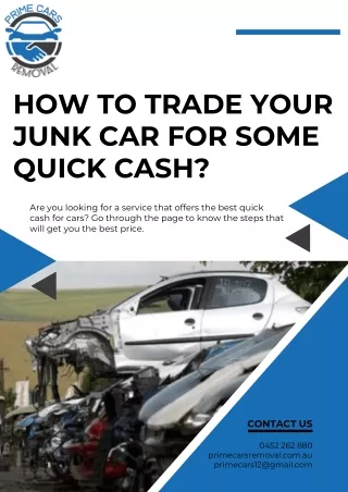 How to Trade Your Junk Car for Some Quick Cash