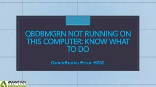 Quick solutions for fixing QuickBooks Error Code H202