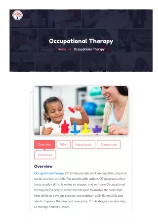 Best Occupational Therapy Centre In Delhi