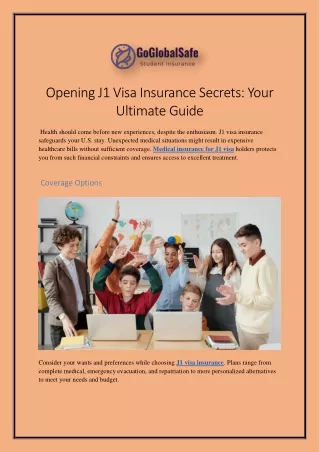 Opening J1 Visa Insurance Secrets Your Ultimate Guide