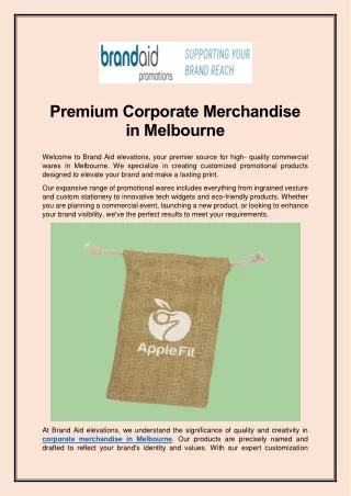 Premium Corporate Merchandise in Melbourne