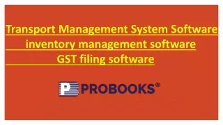 Transport Management System Software-Inventory Management Software-GST Filing Software