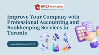 Improve Your Company with Professional Accounting and Bookkeeping Services in Toronto