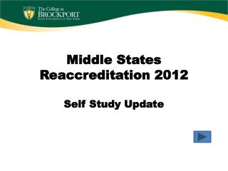 Middle States Reaccreditation 2012