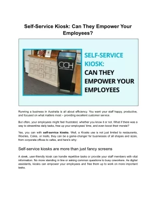 Self-Service Kiosk_ Can They Empower Your Employees