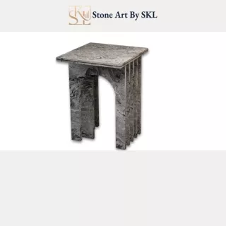 Pacific Grey Marble Table - Decor Products | Stone Art By SKL