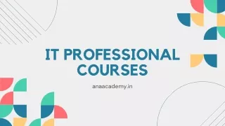 IT Professional Courses - AnA Academy