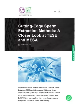 Cutting-Edge Sperm Extraction Methods: A Closer Look at TESE and MESA