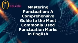 Most commonly used punctuation marks in english