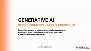 Generative AI Revolutionizing Various Industries