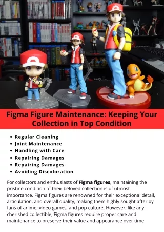 Figma Figure Maintenance Keeping Your Collection in Top Condition