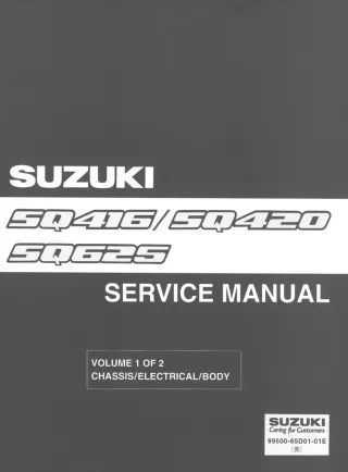 2002 Suzuki SQ416 SQ420 SQ625 Grand Vitara Service Repair Manual