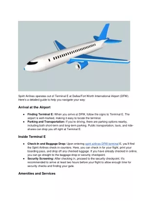 Guide to Spirit Airlines at DFW Terminal E