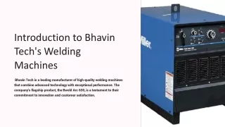 BhavinTech welding solutions